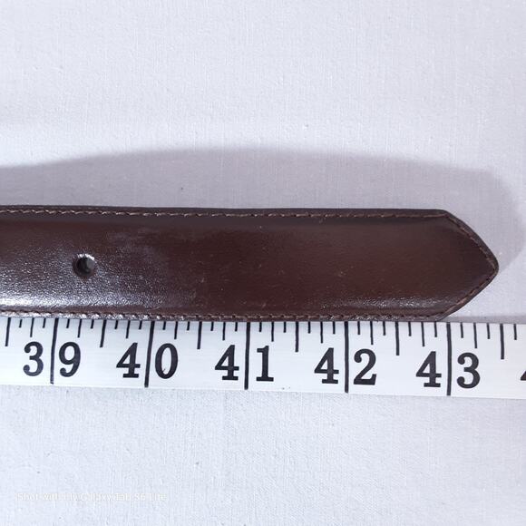 Kenneth Cole Mens Belt 38 Waist Darkest Brown Genuine Leather - Picture 12 of 14